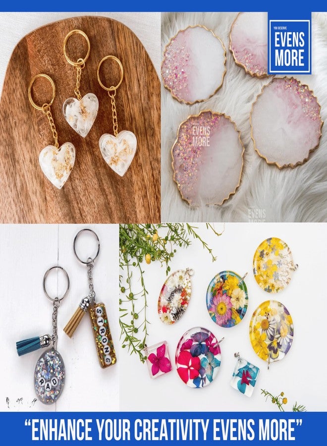 EVENS MORE Alphabet Keychain Number Making With Hole Mould For Resin Art With Glitter,Multicolor - Image 5